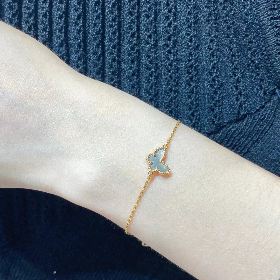 [RAFFINE]PULSERA DE MARIPOSA DE MOPA OSCURA