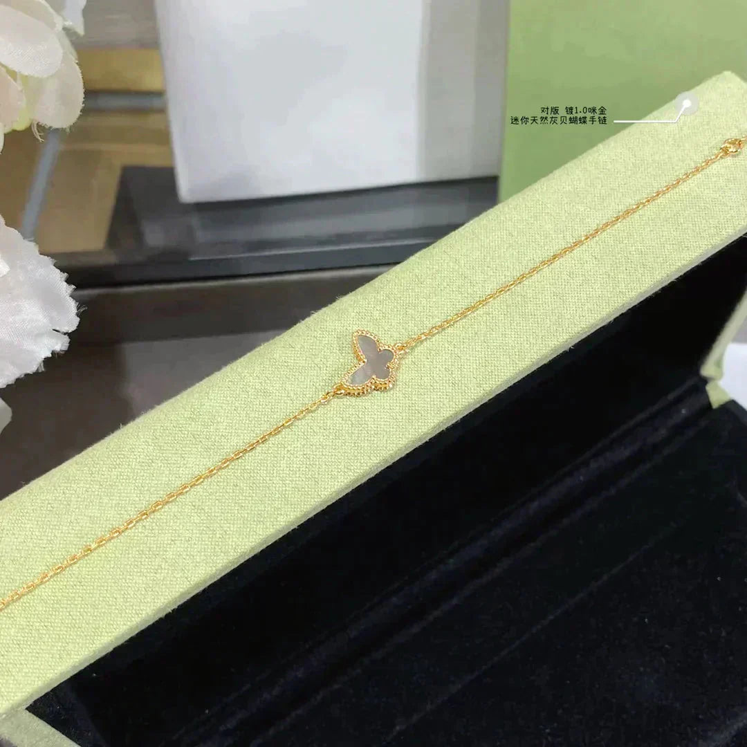 [RAFFINE]PULSERA DE MARIPOSA DE MOPA OSCURA