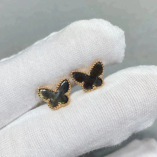 [RAFFINE]BUTTERFLY DARK MOP  EARRINGS