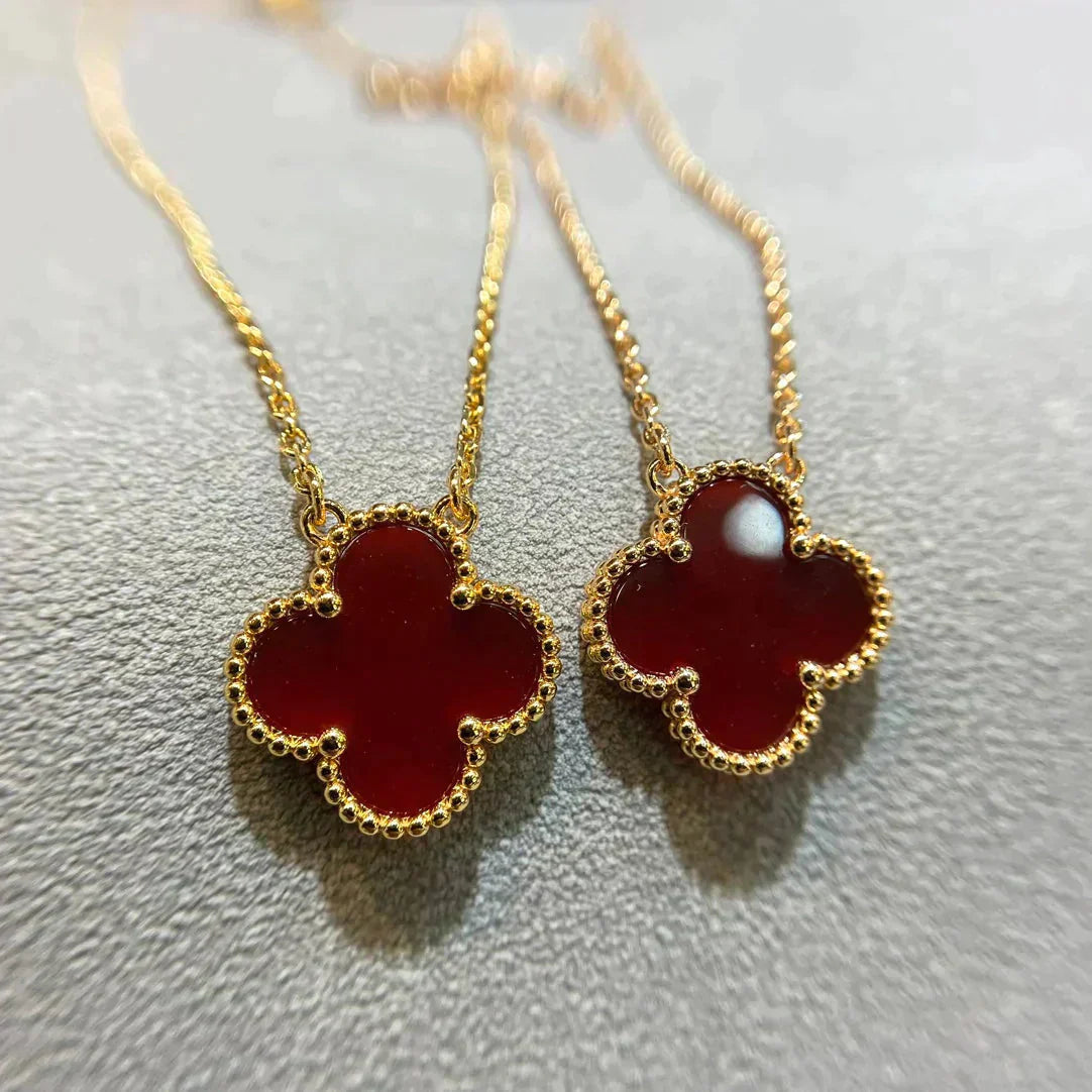 [Raffine]CLOVER 15MM KARNEOL EINZELNE BLUMENKETTE