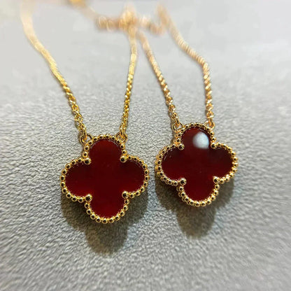 [Raffine]CLOVER 15MM KARNEOL EINZELNE BLUMENKETTE
