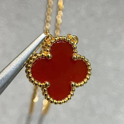 [Raffine]CLOVER 15MM KARNEOL EINZELNE BLUMENKETTE