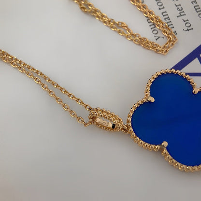 [RAFFINE]CLOVER 25MM NECKLACE TURQUOISE ROSE GOLD
