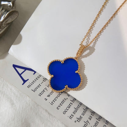 [RAFFINE]CLOVER 25MM NECKLACE TURQUOISE ROSE GOLD