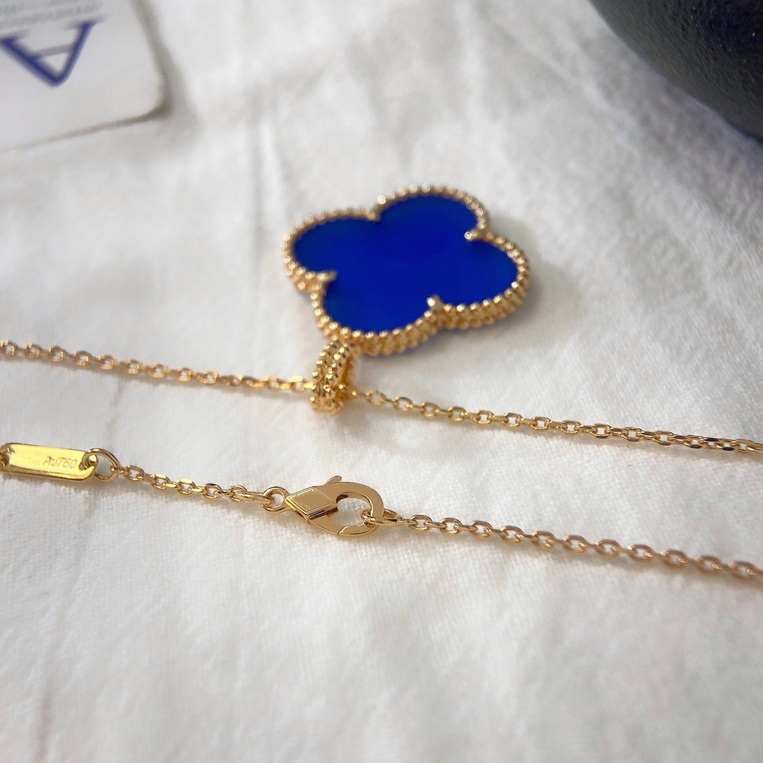 [RAFFINE]CLOVER 25MM NECKLACE TURQUOISE ROSE GOLD
