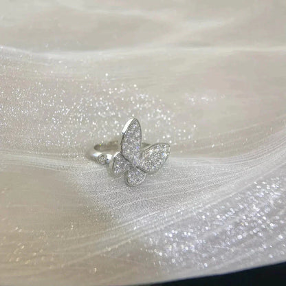 [RAFFINE] ANILLO DE DIAMANTE CON MARIPOSA