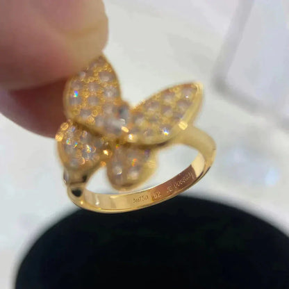 [RAFFINE] ANILLO DE DIAMANTE CON MARIPOSA