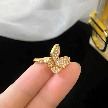 [RAFFINE] ANILLO DE DIAMANTE CON MARIPOSA