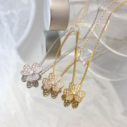 [RAFFINE]FLOWER DIAMOND NECKLACE