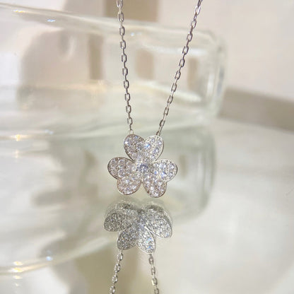 [RAFFINE]FLOWER DIAMOND NECKLACE