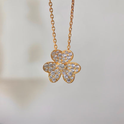 [RAFFINE]FLOWER DIAMOND NECKLACE