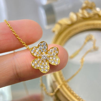 [RAFFINE]FLOWER DIAMOND NECKLACE