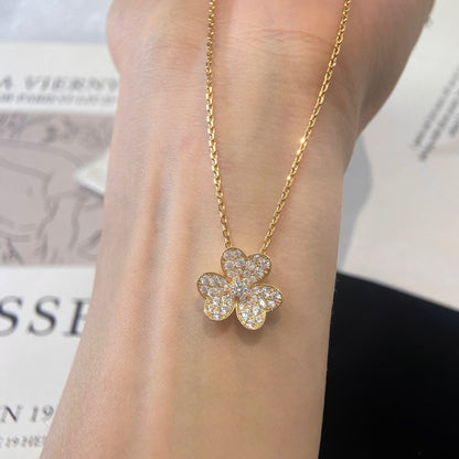 [RAFFINE]FLOWER DIAMOND NECKLACE