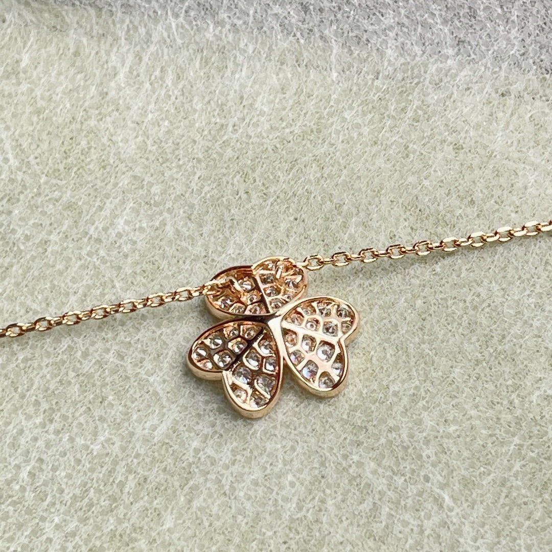 [RAFFINE]FLOWER DIAMOND NECKLACE