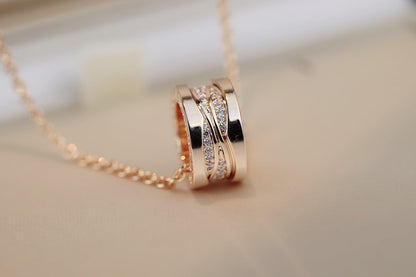 [RAFFINE]ZERO 1 COLLAR DE ORO ROSA CON DIAMANTES