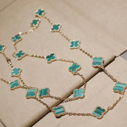 [RAFFINE]CLOVER 20 MOTIFS MALACHITE GOLD