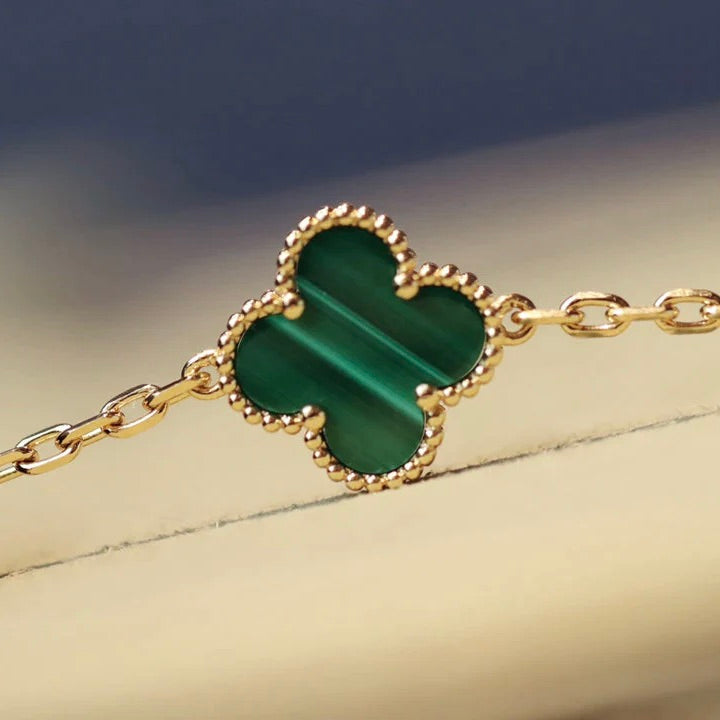 [RAFFINE]CLOVER 20 MOTIFS MALACHITE GOLD