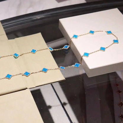 [RAFFINE]CLOVER 20 MOTIFS TURQUOISE GOLD