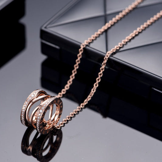 [Raffine]ZERO 1 ROSA GOLD DIAMANT OFFENE HALSKETTE