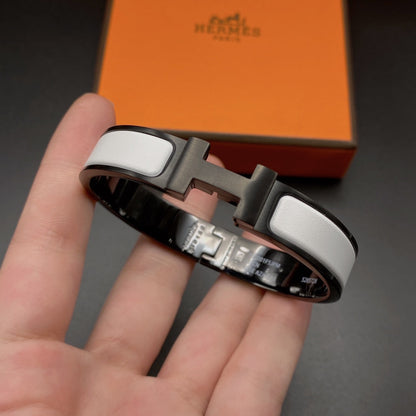 [RAFFINE]H BRACELET 12MM BLACK WHITE CERAMIC