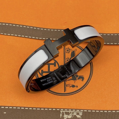 [RAFFINE]H BRACELET 12MM BLACK WHITE CERAMIC