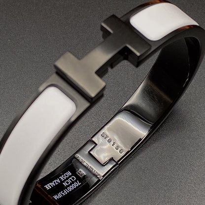 [RAFFINE]H BRACELET 12MM BLACK WHITE CERAMIC