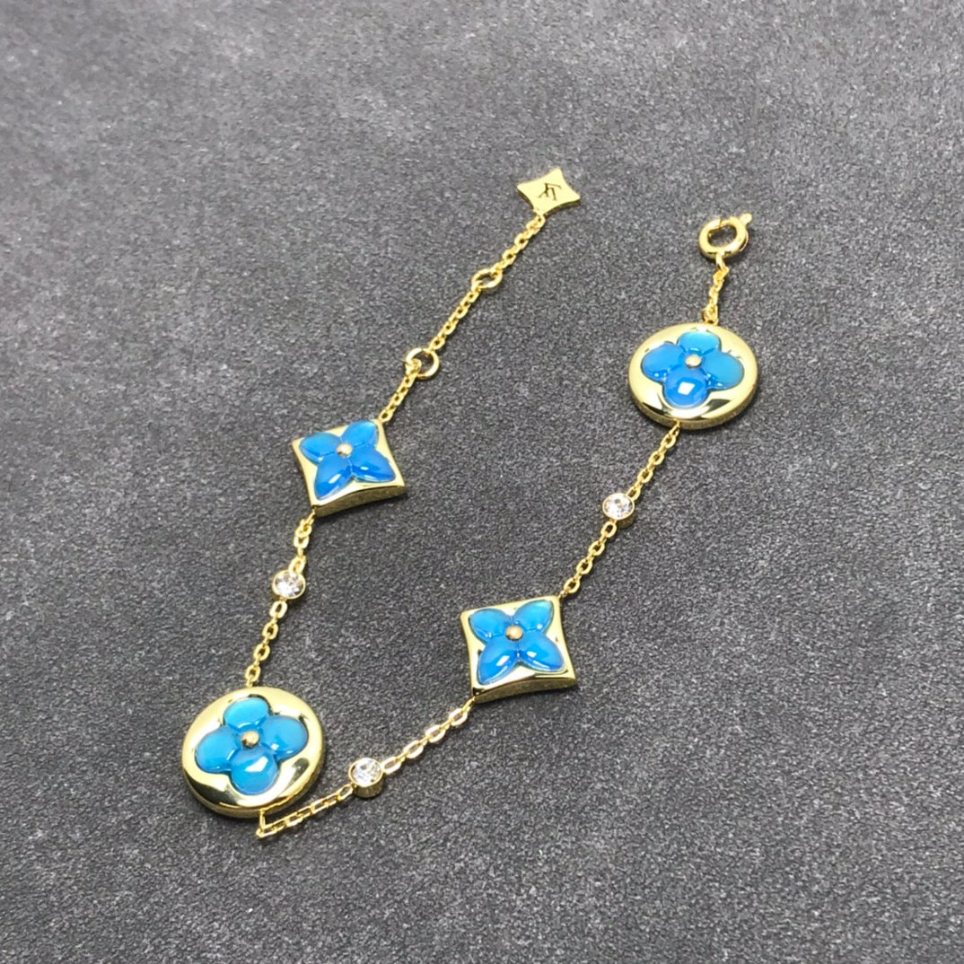 [RAFFINE]STAR AND SUN TURQUOISE 4 MOTIFS 3 DIAMONDS