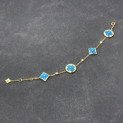 [RAFFINE]STAR AND SUN TURQUOISE 4 MOTIFS 3 DIAMONDS