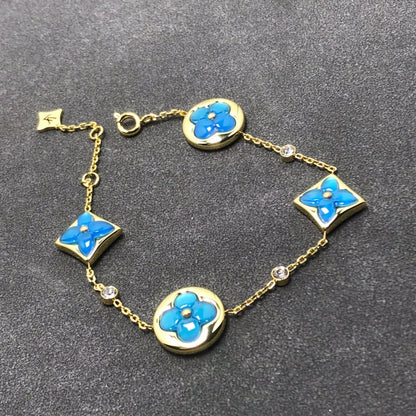 [RAFFINE]STAR AND SUN TURQUOISE 4 MOTIFS 3 DIAMONDS