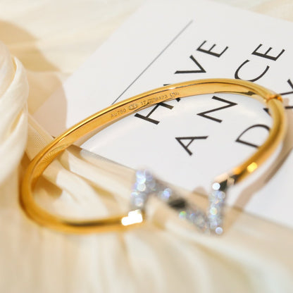 [RAFFINE]VOLTE UPSITE DOWN GOLD DIAMOND BRACELET
