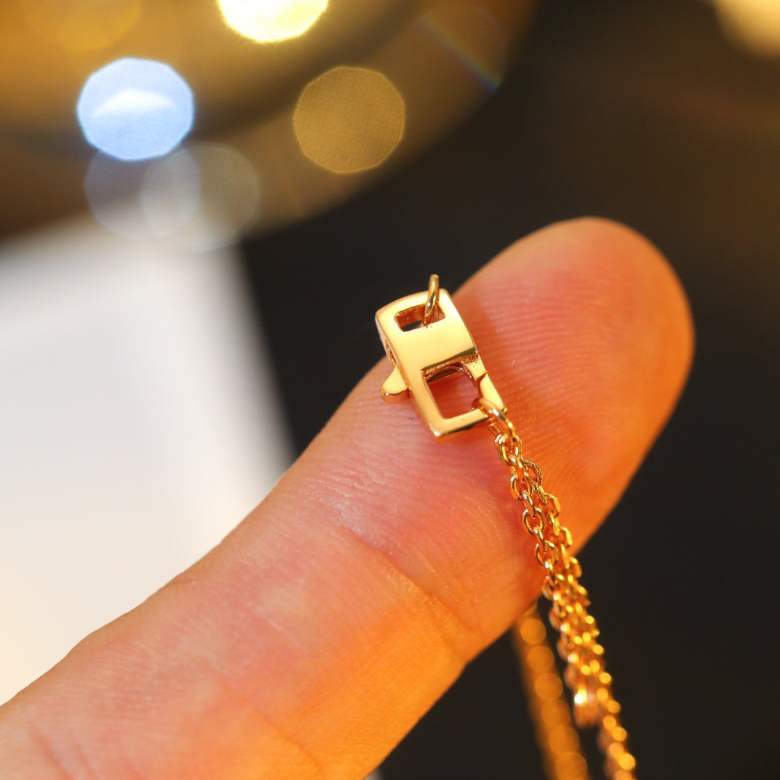 [RAFFINE]STAR AND SUN DIAMOND PINK GOLD NECKLACE