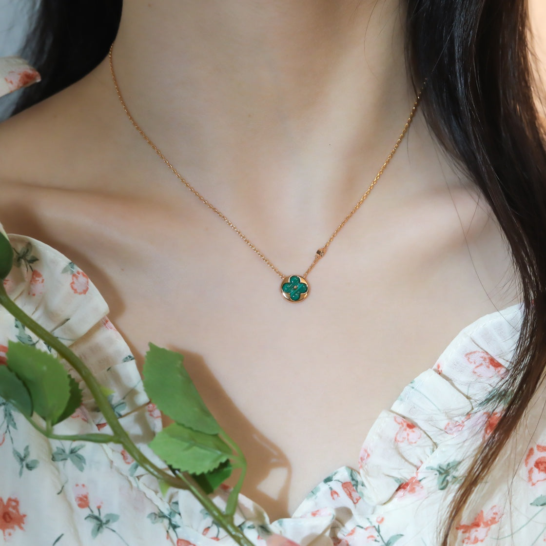 [RAFFINE]SUN PEDANT PINK GOLD 1 DIAMOND NECKLACE