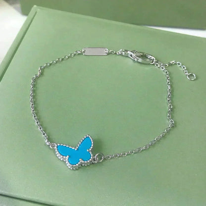 [RAFFINE]PULSERA MARIPOSA TURQUESA PLATA