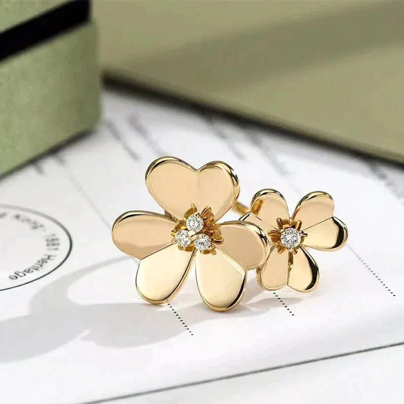 [RAFFINE]CLOVER COMOS GOLD DIAMOND RING