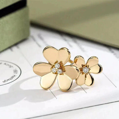 [RAFFINE]CLOVER COMOS GOLD DIAMOND RING