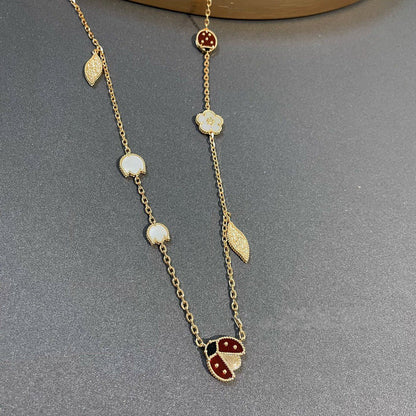 [RAFFINE]LUCKY SPRING 15 MOTIFS GOLD NECKLACE