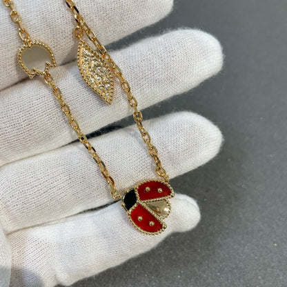 [RAFFINE]LUCKY SPRING 15 MOTIFS GOLD NECKLACE