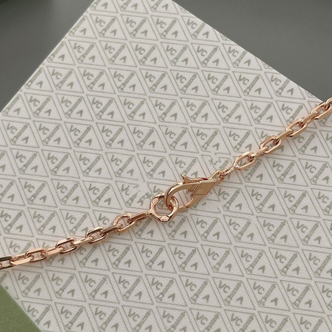 [RAFFINE]LUCKY SPRING 15 MOTIFS ROSE GOLD NECKLACE