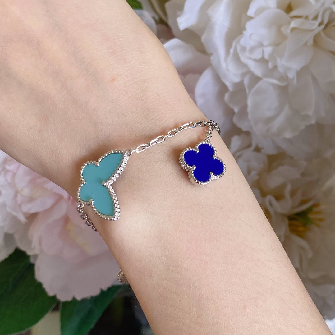 [RAFFINE]LUCKY SPRING SILVER BRACELET 4 MOTIF