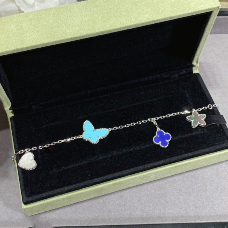 [RAFFINE]LUCKY SPRING SILVER BRACELET 4 MOTIF