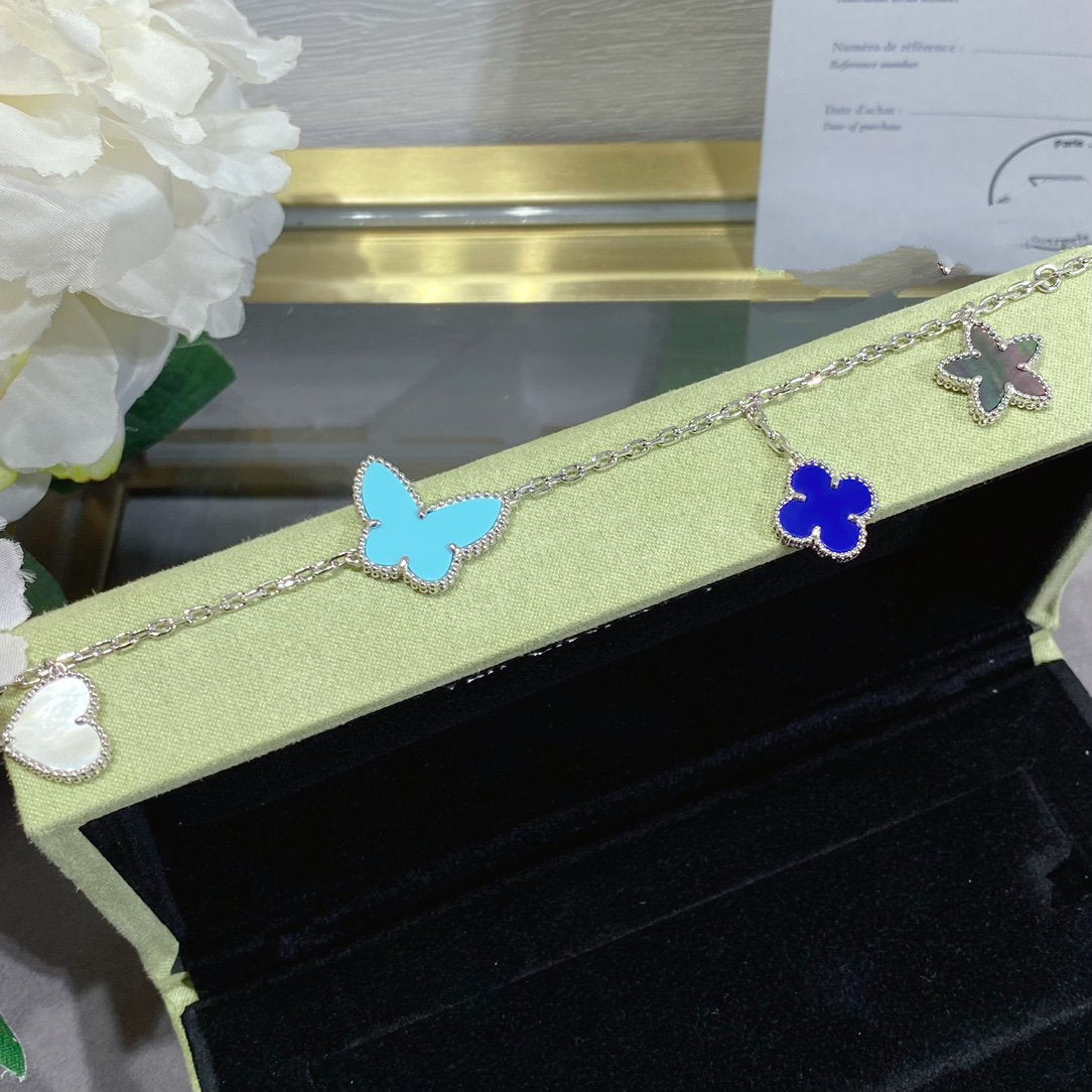 [RAFFINE]LUCKY SPRING SILVER BRACELET 4 MOTIF