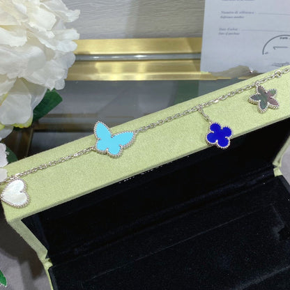 [RAFFINE]LUCKY SPRING SILVER BRACELET 4 MOTIF