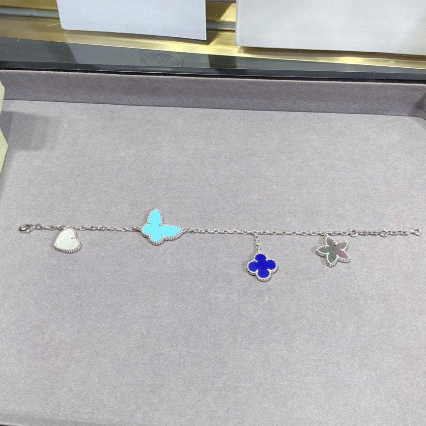 [RAFFINE]LUCKY SPRING SILVER BRACELET 4 MOTIF