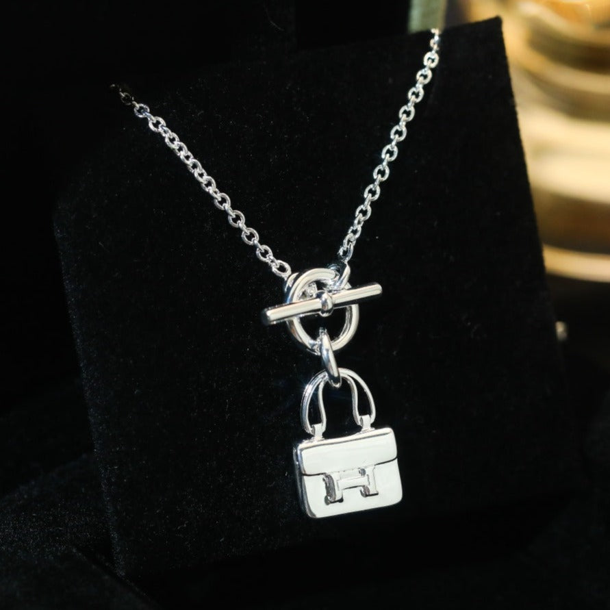 [RAFFINE]POP H PEDANT SILVER NECKLACE