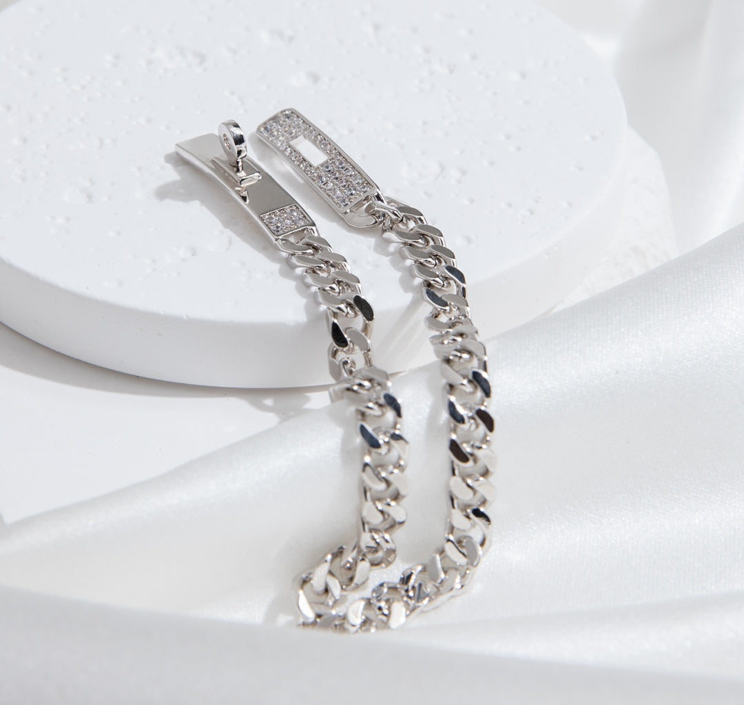 [RAFFINE]KELLY CHAIN SILVER DIAMOND BRACELET