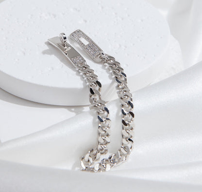 [RAFFINE]KELLY CHAIN SILVER DIAMOND BRACELET