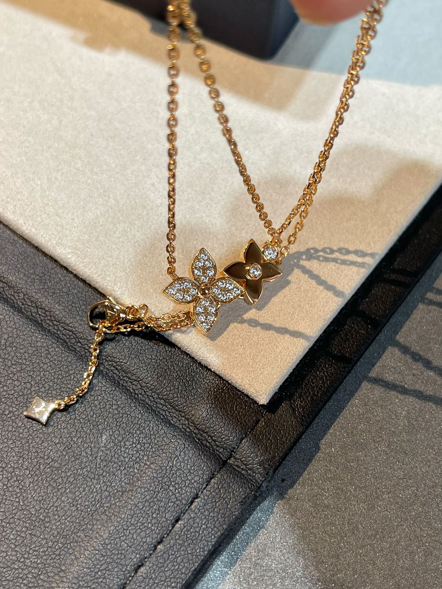 [RAFFINE]STAR BLOSSOM NECKLACE PINK GOLD DIAMONDS