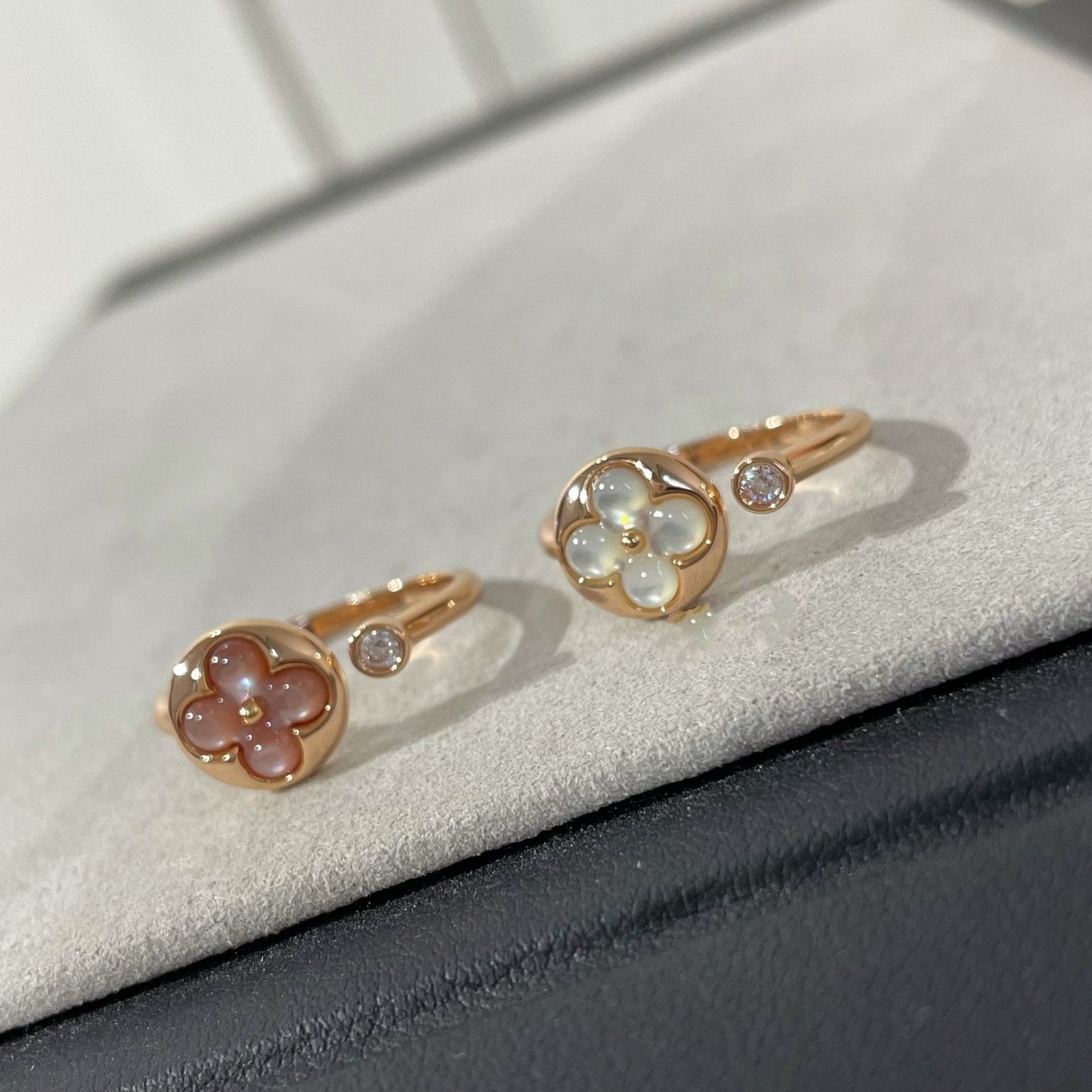 [Raffine]SUN 1 DIAMANT PINK MOP RING