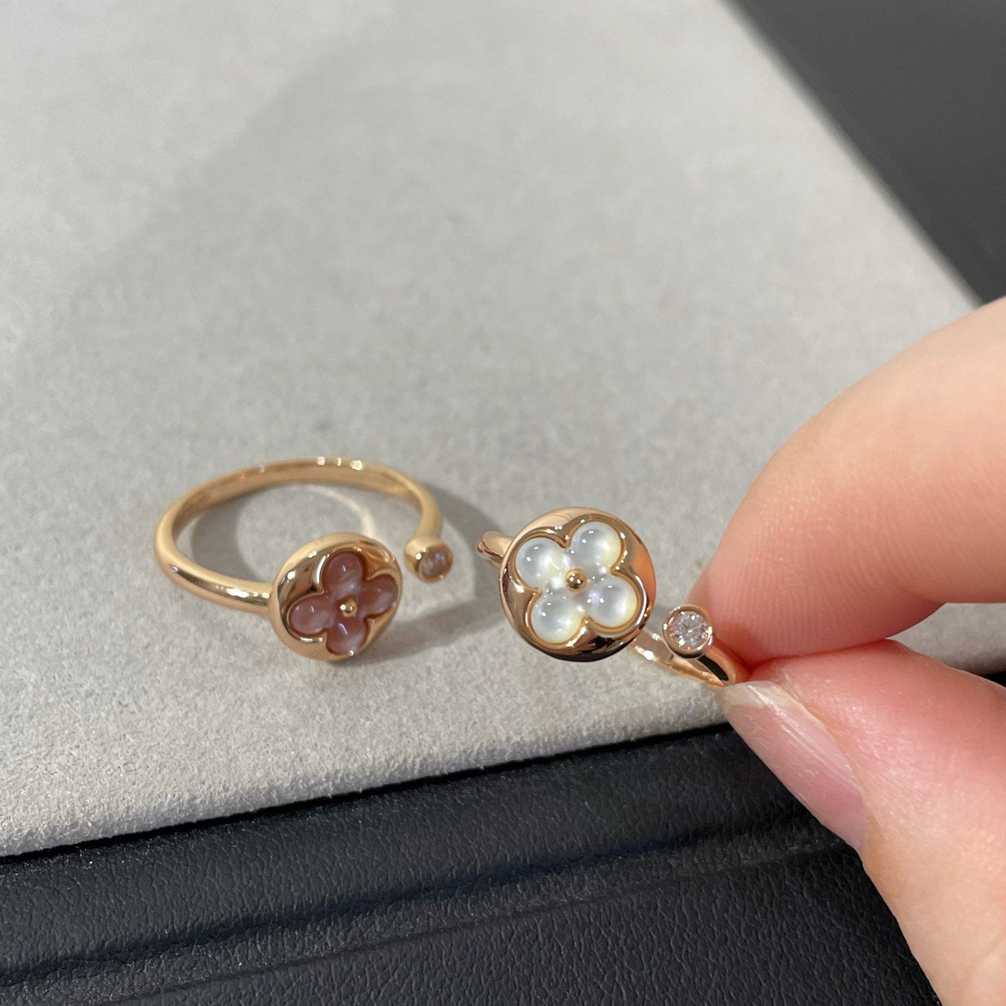 [Raffine]SUN 1 DIAMANT PINK MOP RING