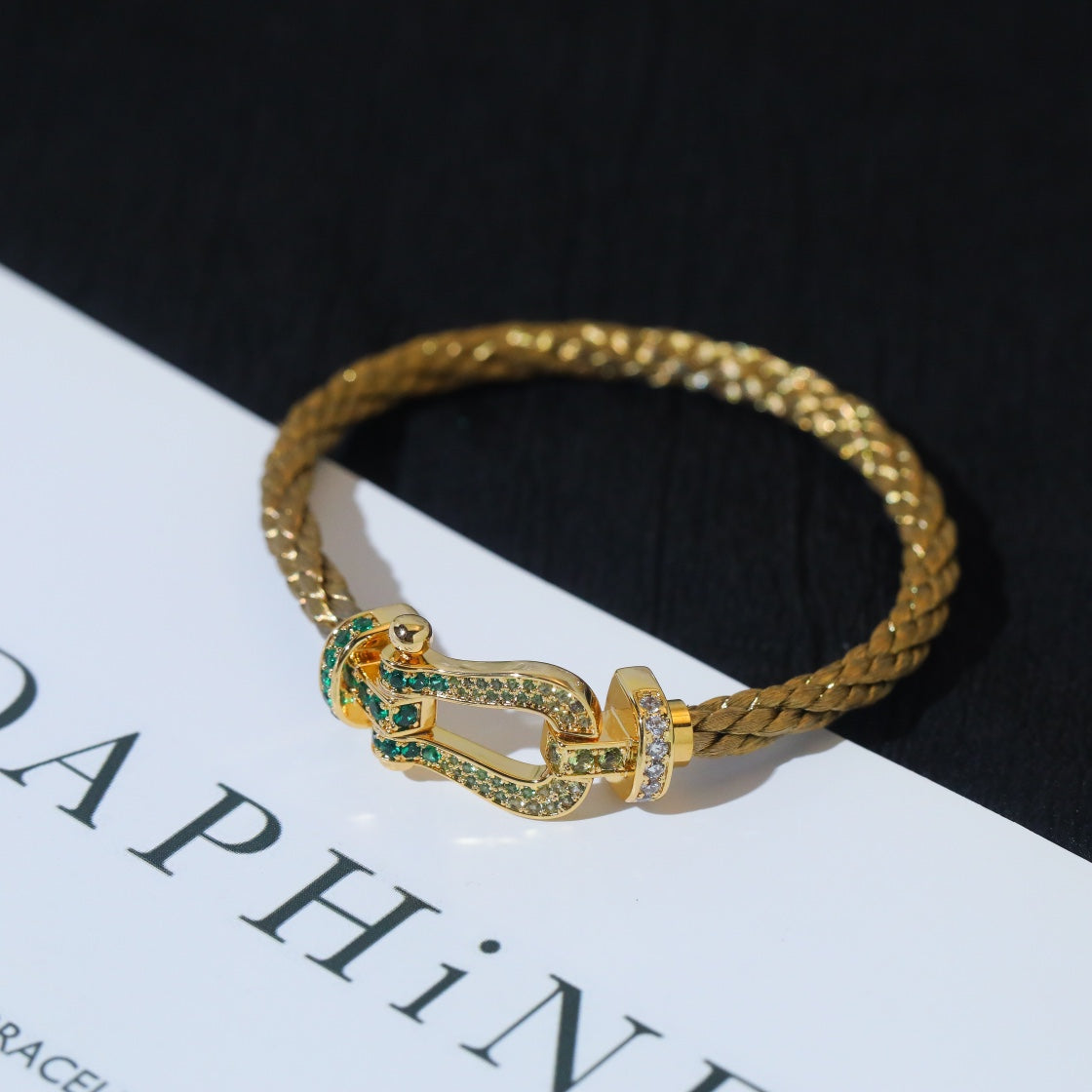 [RAFFINE]FORCE 10 GOLD GREEN DIAMOND PAVED